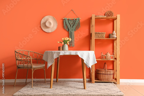 Interior of stylish room wi...