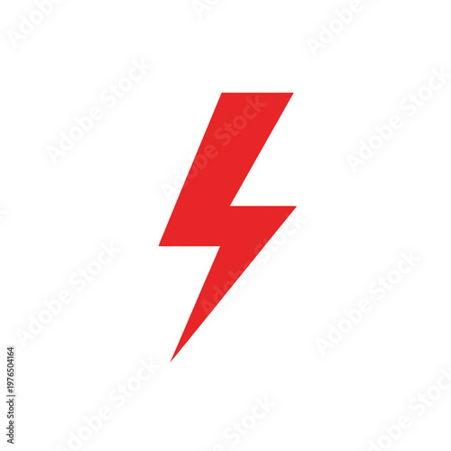 Lightning bolt icon features a simple red shape representing electrical power.