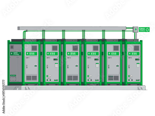 Array of interconnected electrical substations in an industrial setup