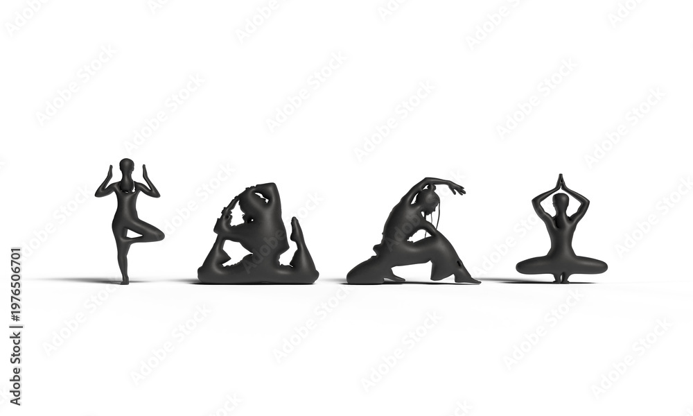 Obraz premium international yoga day person people human set group meditation fitness exercise health pose international yoga day relaxation woman female man male lifestyle balance physical balance asana yoga day