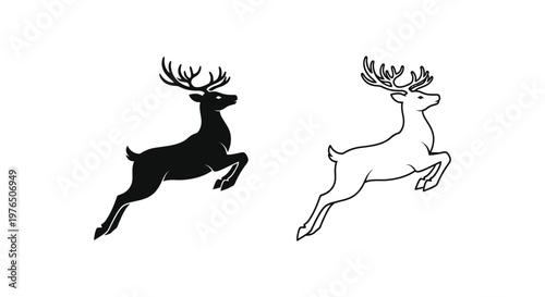 Reindeer Antler Designs for Festive Decor Vector