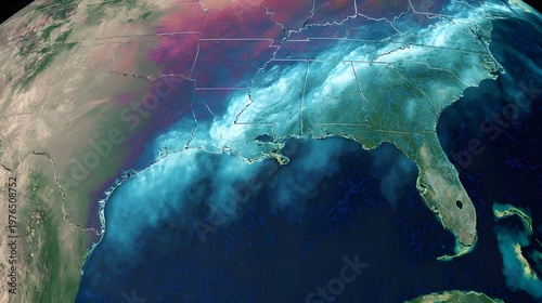 Doppler radar showing precipitation intensity with color-coded weather patterns for dynamic storm tracking visualization