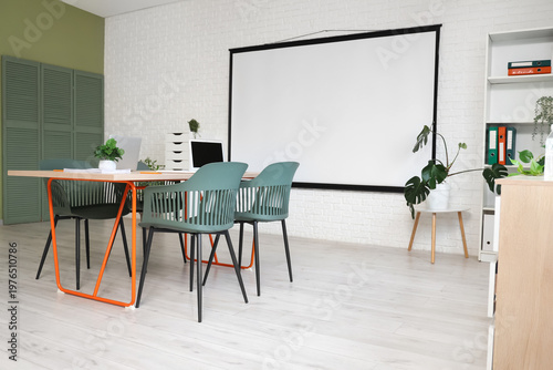 Interior of modern conferen...