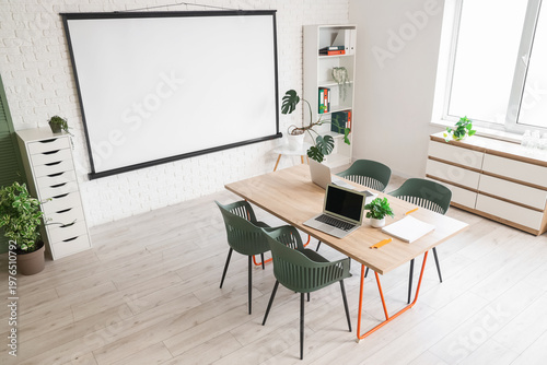 Interior of modern conferen...