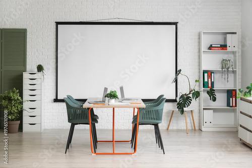 Interior of modern conferen...