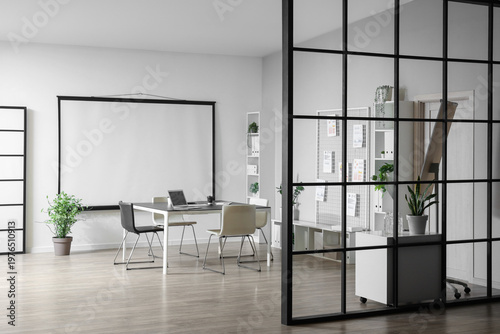 Interior of modern conferen...