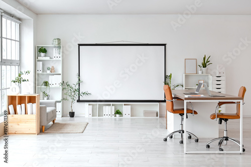 Interior of modern conferen...