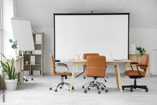Interior of modern conferen...