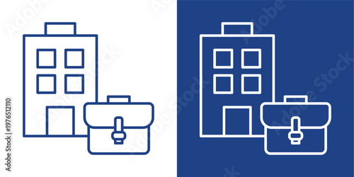 Corporate Office Blue And White Icon Style Collection