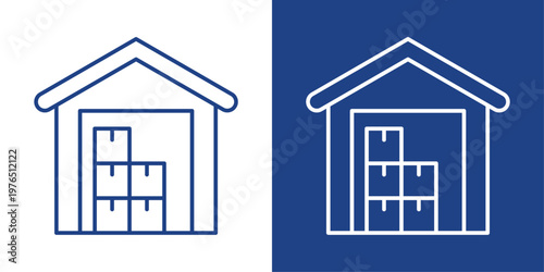 Wholesale Warehouse Blue And White Icon Style Collection