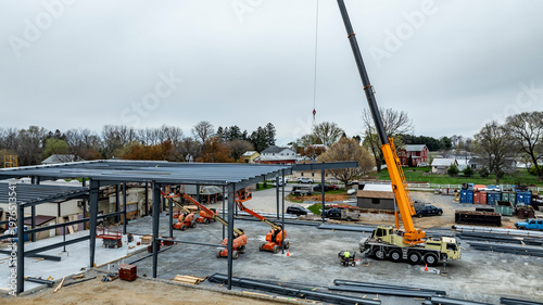 Valokuva Workers are busy at a construction site