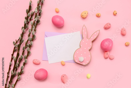 Blank card with Easter eggs...