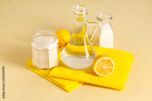 Jug of vinegar with baking ...