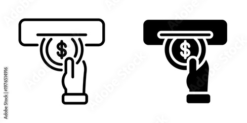 Withdraw icon, element icon for design branding, print, and digital media