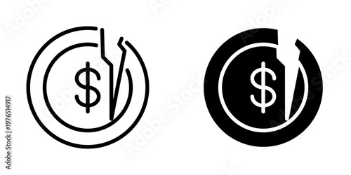 Halving icon, element icon for design branding, print, and digital media