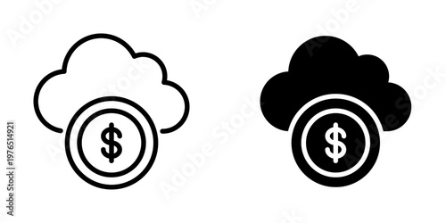 Cloud icon, element icon for design branding, print, and digital media
