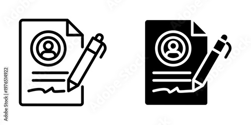Contract icon, element icon for design branding, print, and digital media