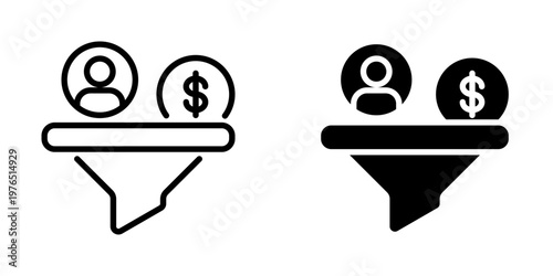 Filter icon, element icon for design branding, print, and digital media