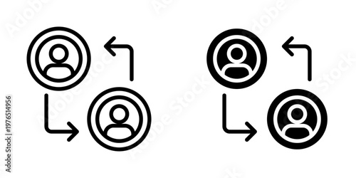 Peer to peer icon, element icon for design branding, print, and digital media