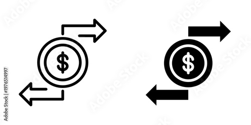 Cash flow icon, element icon for design branding, print, and digital media