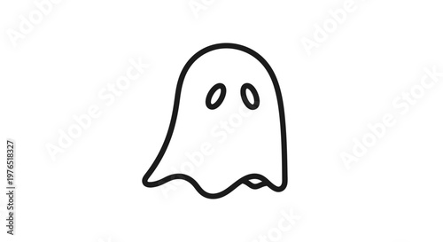 Simple cartoon ghost character.