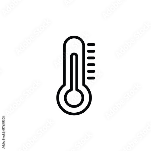 Simple line drawing of a thermometer indicating a moderate temperature