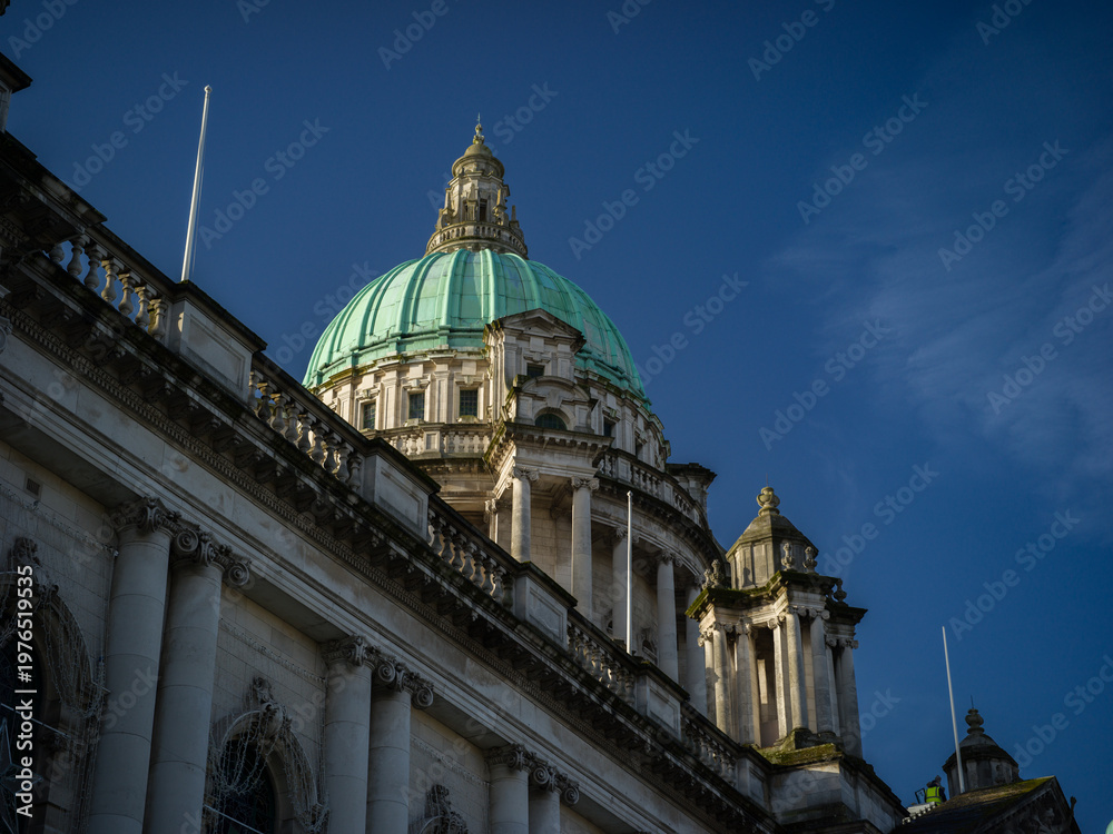 Naklejka premium Belfast, Northern Ireland, United Kingdon, 30th October 2025, City Hall
