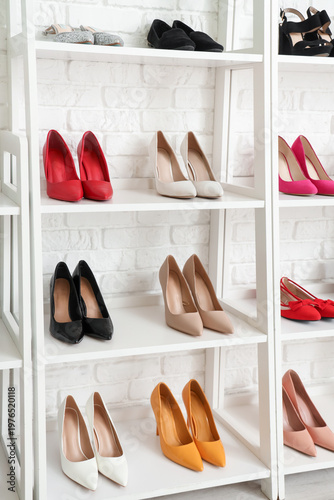 Shelves with stylish women'...
