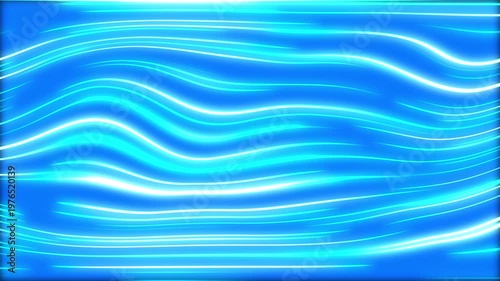Aqua Blue Wavy Digital Energy Streams Abstract Tech Background 4K UHD