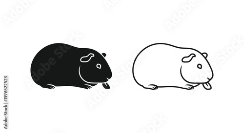Cute Guinea Pig Cartoons for Kids - Adorable Pets Vector