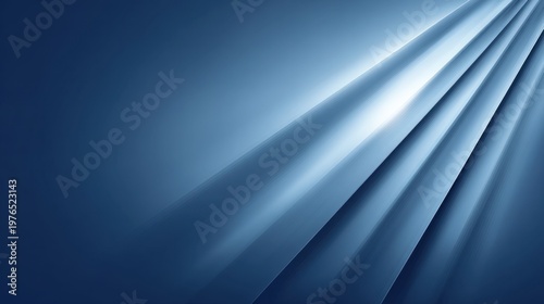 Elegant blue abstract background with soft light rays and smooth curves creating a tranquil and calming atmosphere perfect for various design projects