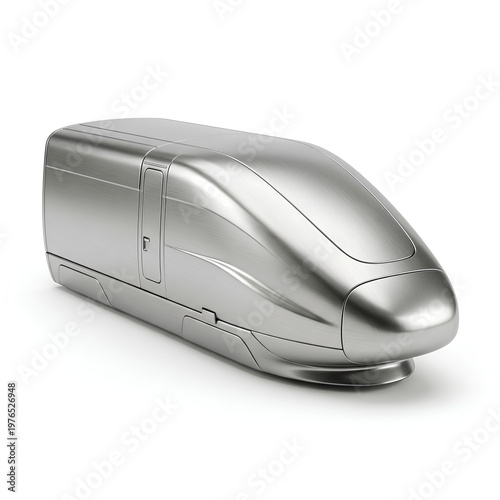 Sleek Silver Train Modern Transportation and HighSpeed Travel.