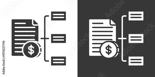 Tariff System Icon Set Vector Collection Isolated In Black And White