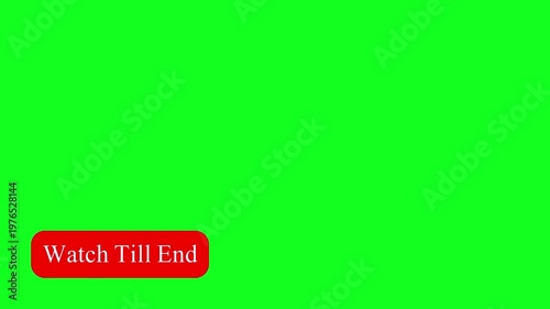 Watch Till End — YouTube CTA 16:9 Green Screen, Loopable, Editable .mogrt, 4K, Alpha
