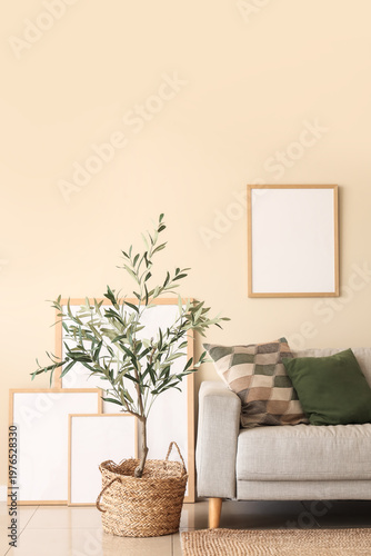 Interior of modern living r...