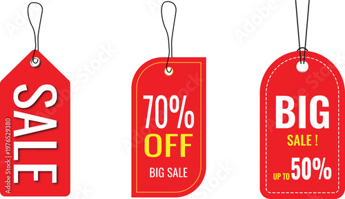Sale tag, offer tag, discount tag, discount level, discount sale