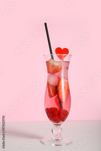 Glass of tasty cocktail wit...