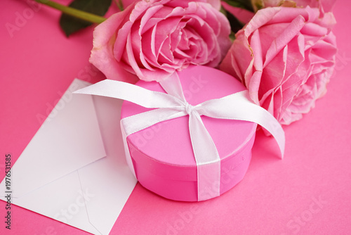 Gift box with envelope and ...