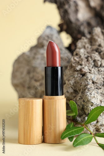 Lipstick with stone and gre...
