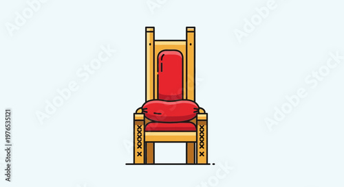Royal Throne Chair Illustration - Symbol of Power and Authority