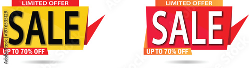 Vibrant sale banners promotional graphics for discounts and special offers