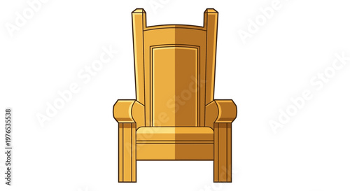 Golden Throne Chair Icon - Royalty, Power, Luxury, Seat of Authority