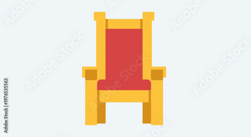 Majestic Throne Chair Icon - Royal Seat Symbol