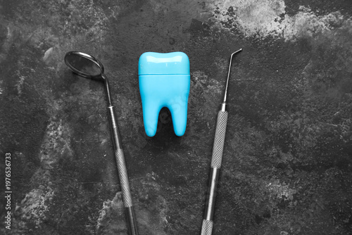 Tooth model and dental tool...