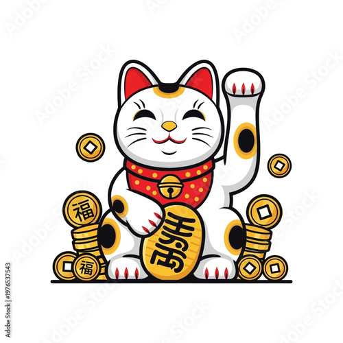 Maneki Neko Lucky Cat Figurine.