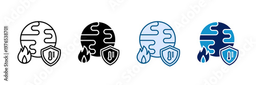 Climate Protection Icon Set Multiple Style Collection