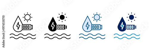 Renewable Energy Icon Set Multiple Style Collection