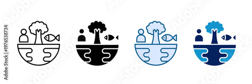 Biodiversity Icon Set Multiple Style Collection