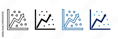 Tableau sur toile Regression Model Icon Set Multiple Style Collection