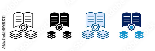 Training Dataset Icon Set Multiple Style Collection